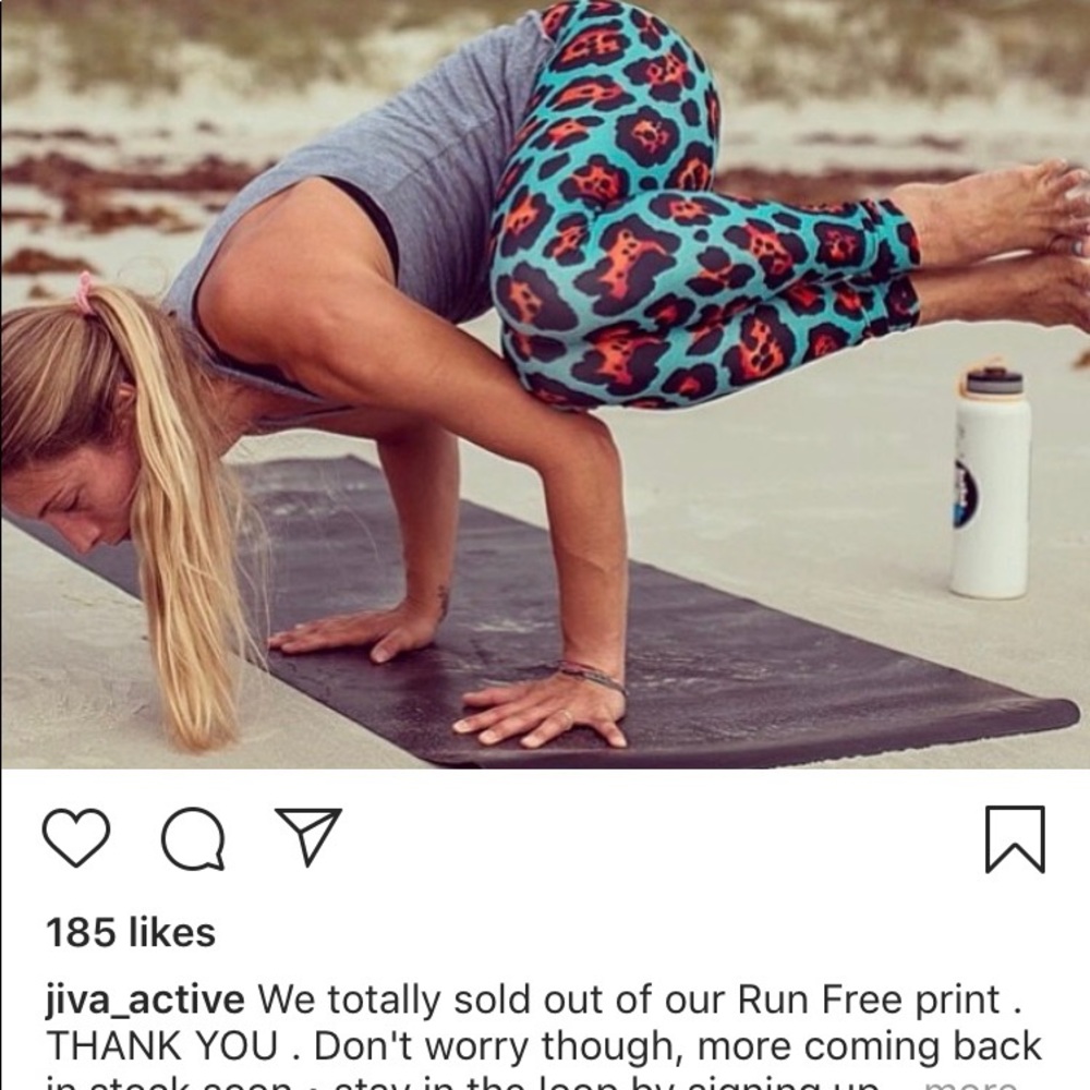 NWOT Jiva Active Leggings Run Free - L